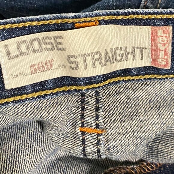 Levi's 569 Loose Straight Mens Jeans 42x32 Boho Hippie Streetwear Modern Casual - Picture 6 of 8